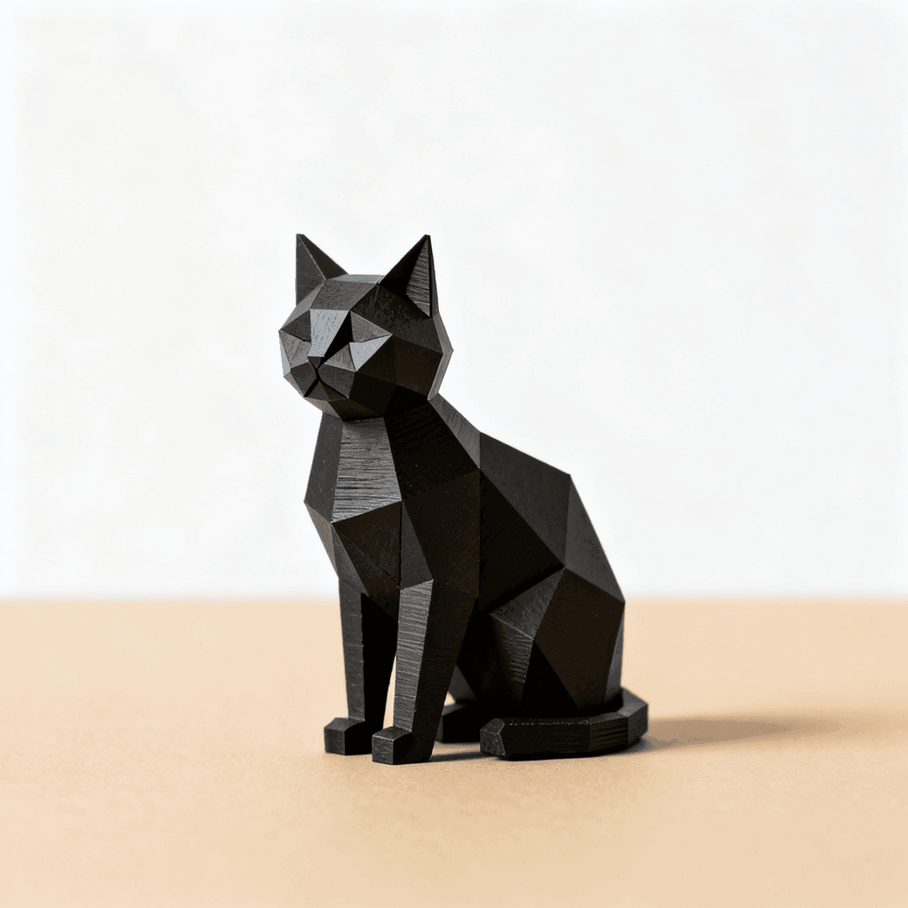Black Low Poly Cat